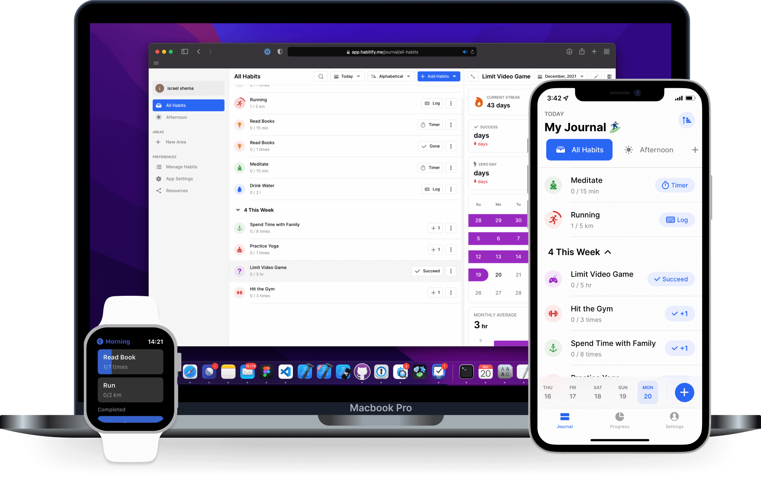 Habitify app interface