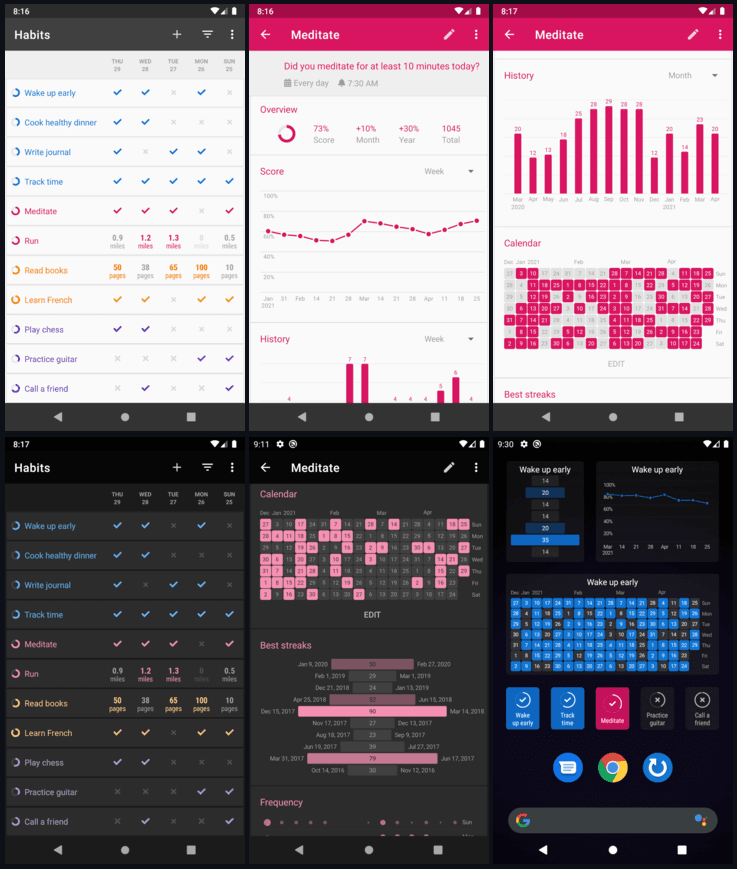 Loop Habit Tracker app interface