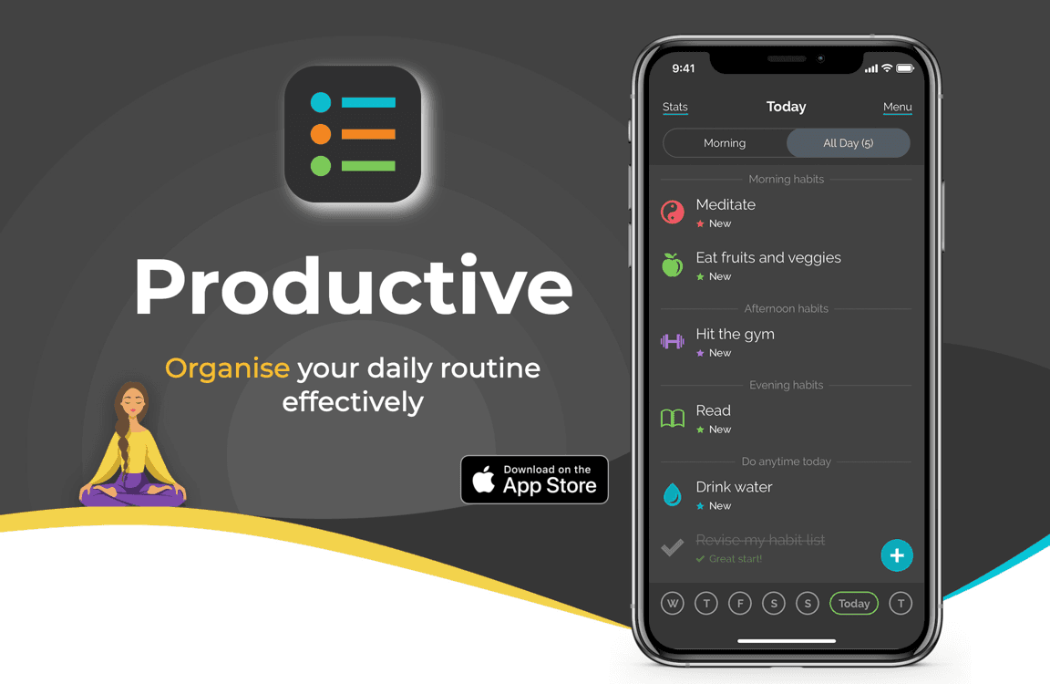 Productive app interface