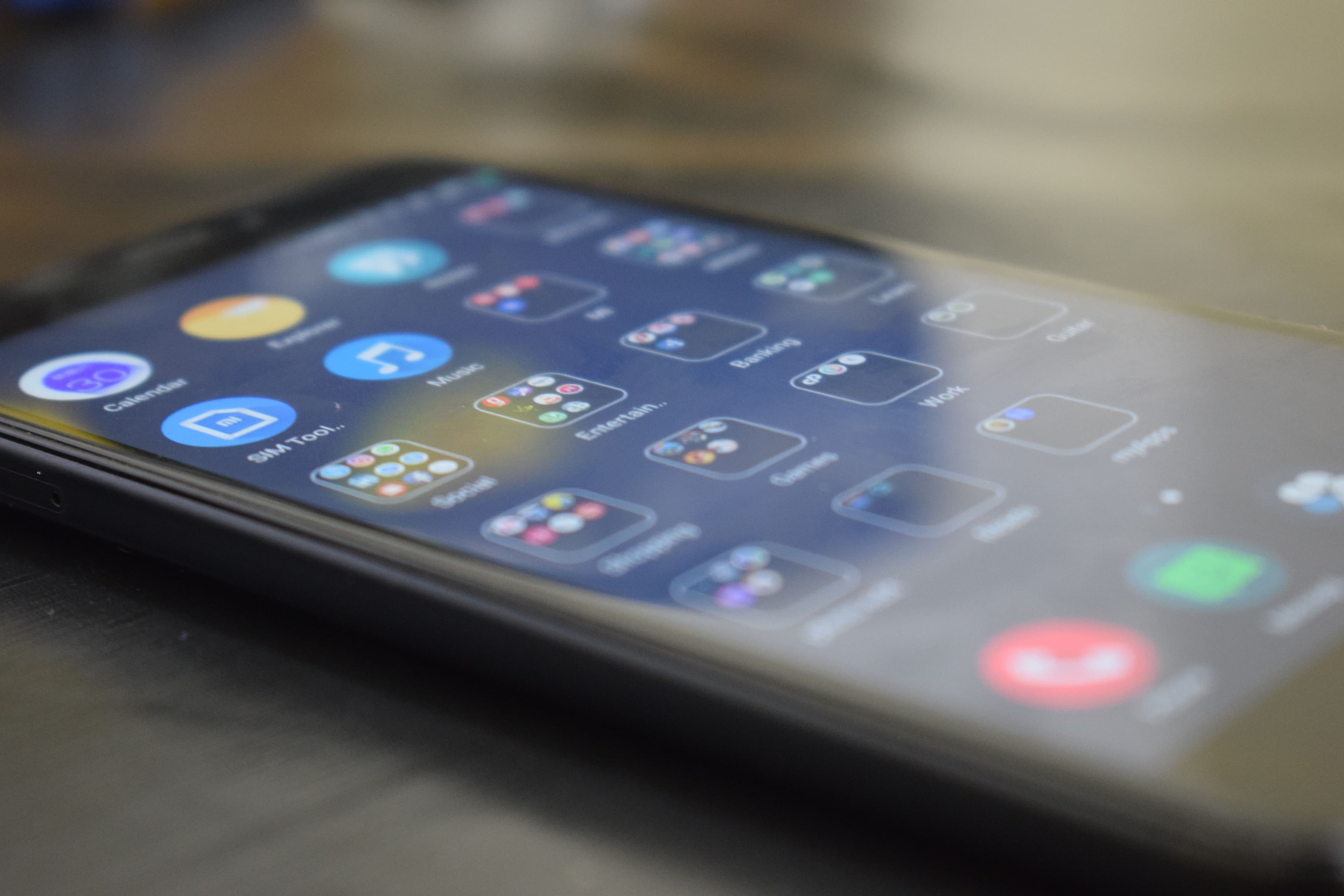 Close-up of smartphone app icons for quick identification